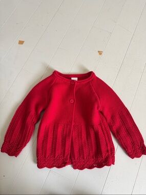 Kids Red Knit sweater - Unbranded
